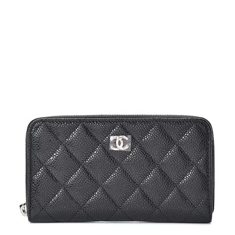 chanel caviar zip wallet|2004.